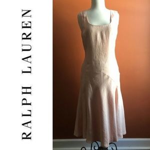 light pink linen dress
